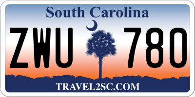 SC license plate ZWU780