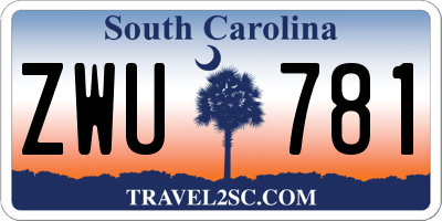 SC license plate ZWU781
