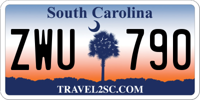 SC license plate ZWU790