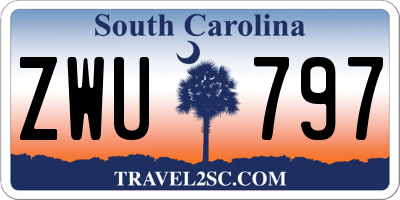 SC license plate ZWU797