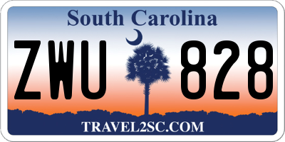 SC license plate ZWU828