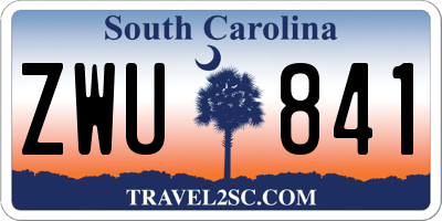 SC license plate ZWU841