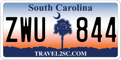 SC license plate ZWU844