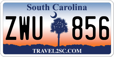 SC license plate ZWU856