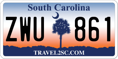 SC license plate ZWU861