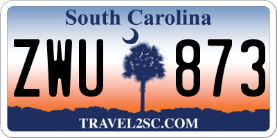 SC license plate ZWU873
