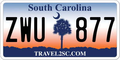 SC license plate ZWU877