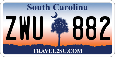 SC license plate ZWU882