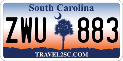 SC license plate ZWU883