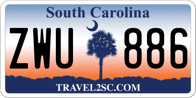 SC license plate ZWU886