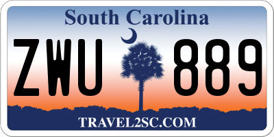 SC license plate ZWU889