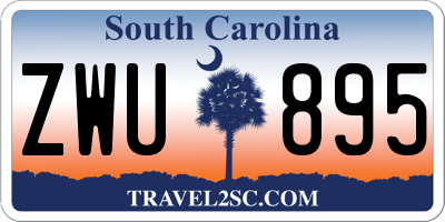 SC license plate ZWU895