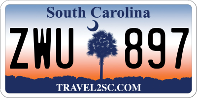 SC license plate ZWU897