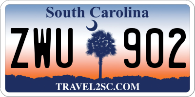 SC license plate ZWU902