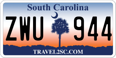 SC license plate ZWU944