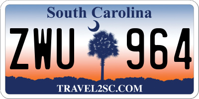 SC license plate ZWU964