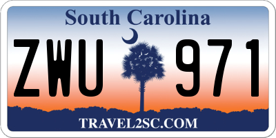 SC license plate ZWU971