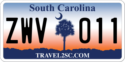 SC license plate ZWV011