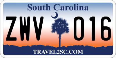 SC license plate ZWV016