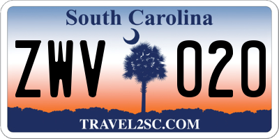 SC license plate ZWV020