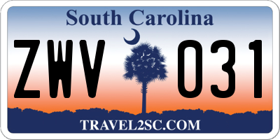 SC license plate ZWV031