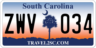 SC license plate ZWV034