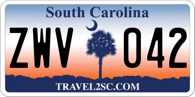 SC license plate ZWV042