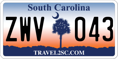 SC license plate ZWV043
