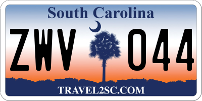 SC license plate ZWV044