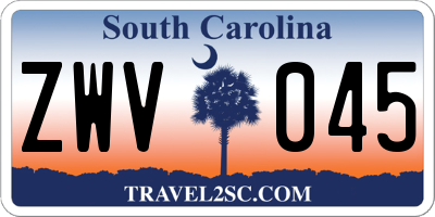 SC license plate ZWV045