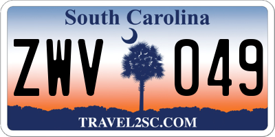 SC license plate ZWV049