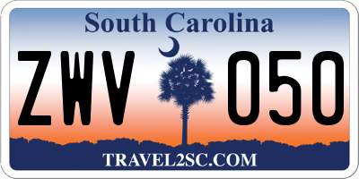 SC license plate ZWV050