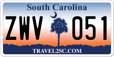 SC license plate ZWV051