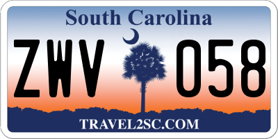 SC license plate ZWV058