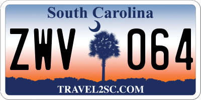 SC license plate ZWV064