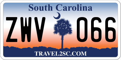 SC license plate ZWV066