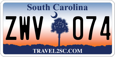 SC license plate ZWV074