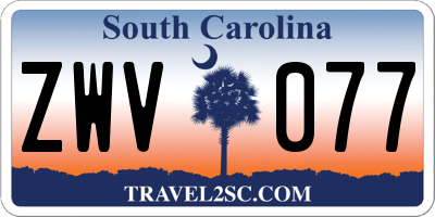 SC license plate ZWV077