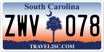 SC license plate ZWV078