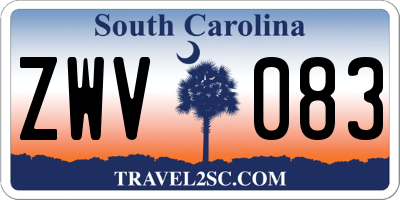SC license plate ZWV083