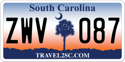 SC license plate ZWV087
