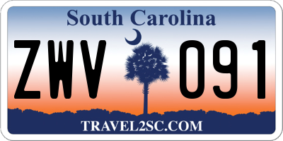 SC license plate ZWV091