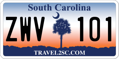 SC license plate ZWV101