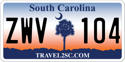 SC license plate ZWV104