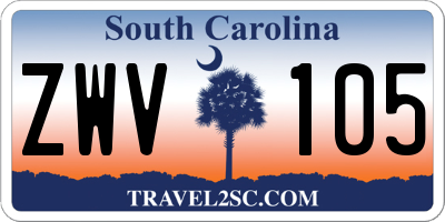 SC license plate ZWV105