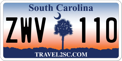 SC license plate ZWV110