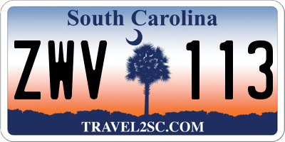 SC license plate ZWV113