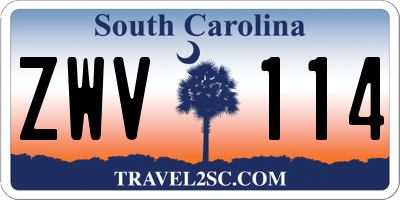SC license plate ZWV114