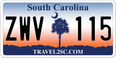 SC license plate ZWV115