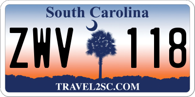 SC license plate ZWV118